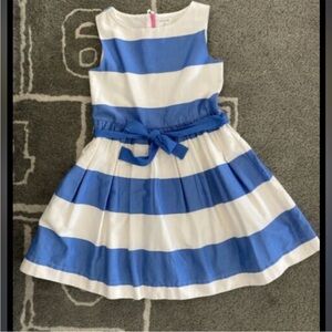 Crewcuts, Girls blue and white stripe dress, 7